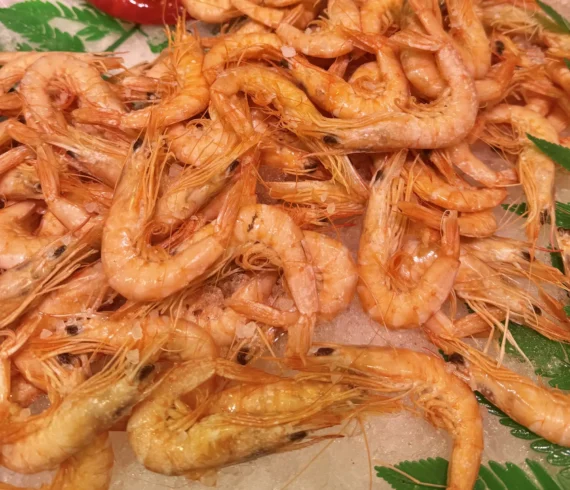 gamba de huelva cocida